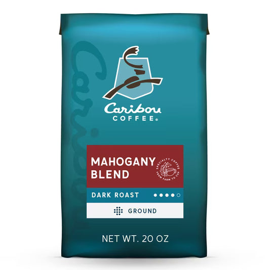 Caribou Mahogany Blend Dark Roast Ground Coffee – 20 oz