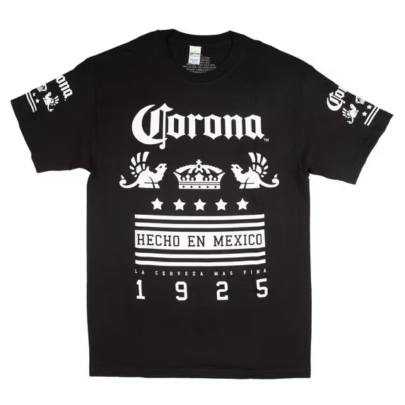 Corona Hecho en México 1925 Men’s Graphic T-Shirt – Black, XL