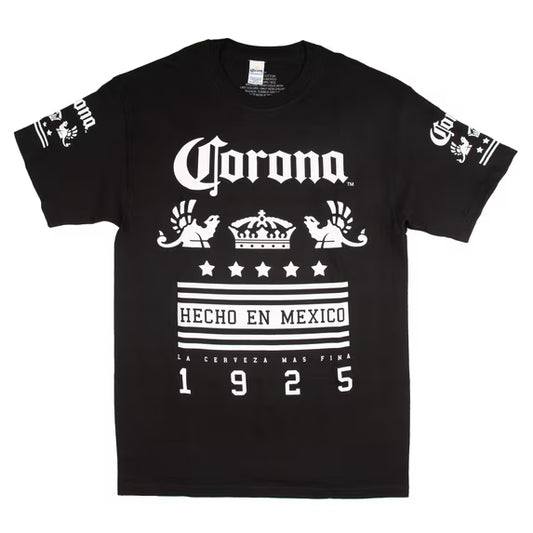 Corona Hecho en México 1925 Men’s Graphic T-Shirt – Black, XL