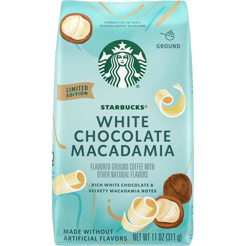 Starbucks White Chocolate Macadamia Light Roast Ground Coffee – 11 oz