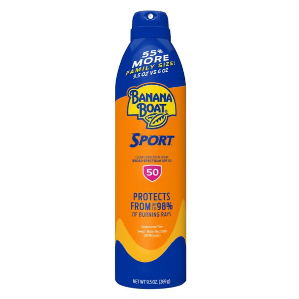 Banana Boat Sport Ultra Clear Sunscreen Spray SPF 50+ 9.5 oz can