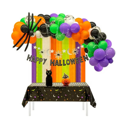 Happy Halloween Party Kit — 136-Piece Yard Sign, Balloon Garland & Decor Bundle