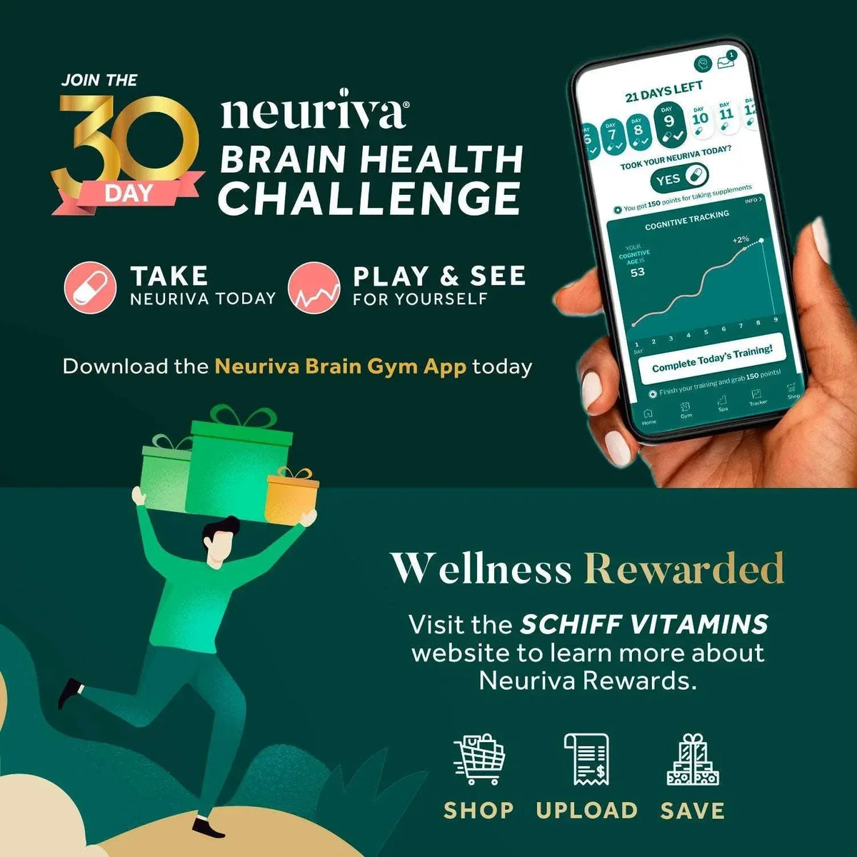 Neuriva Original Brain Health Supplement 45 Ct (Case of 20 Bottles)