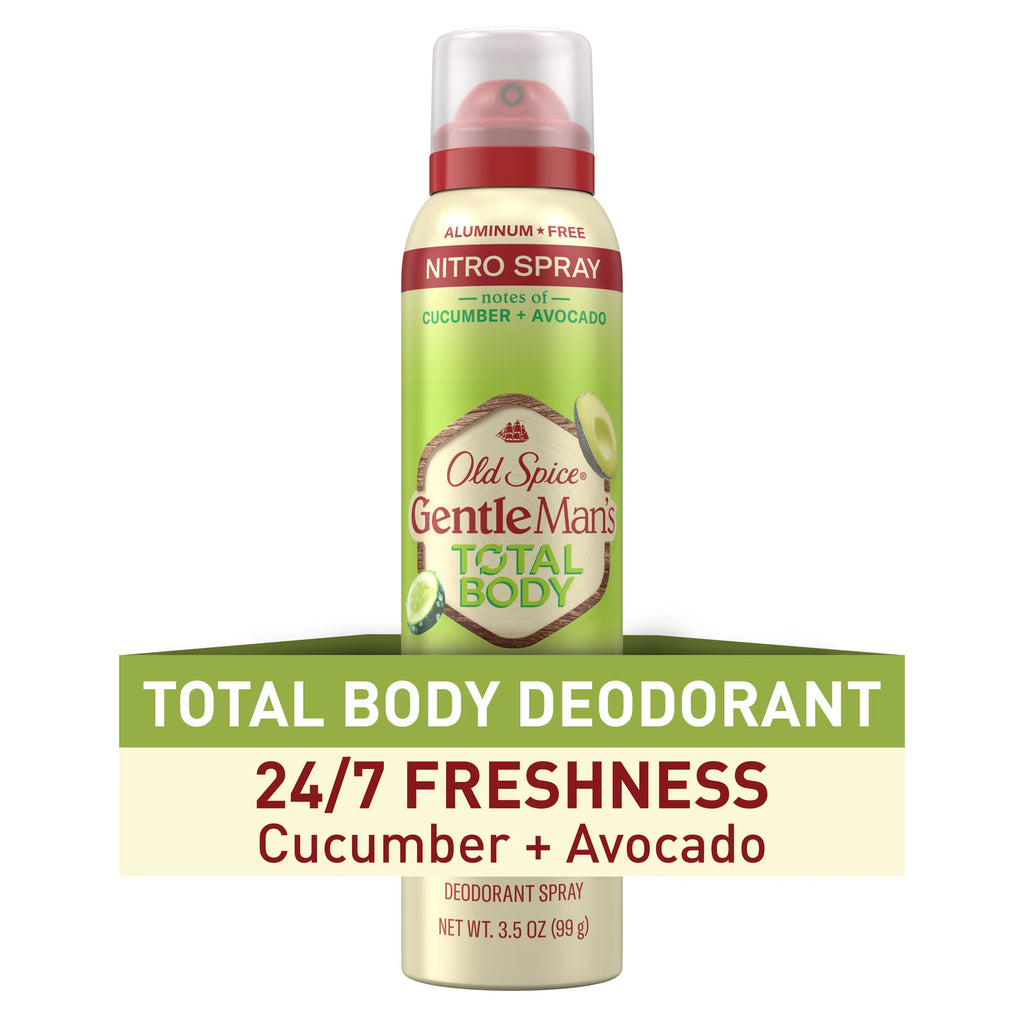 Old Spice GentleMan's Blend Total Body Deodorant Spray – Cucumber + Avocado