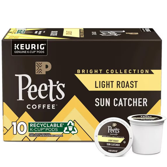 Peet’s Sun Catcher Light Roast K-Cup Coffee Pods – 10 Count