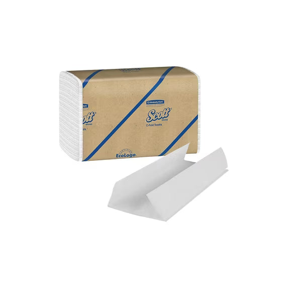 Scott C-Fold Paper Towels – 16 Packs, 2,400 Towels per Case