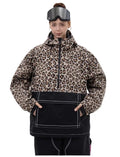 SNOWVERB Women's Baggy Snowboard Jacket - Leopard, XL