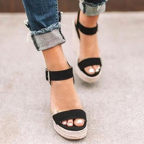 VICKI VICKI Women’s Platform Wedge Sandals – Black