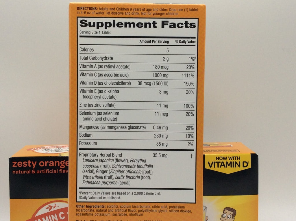 Airborne Zesty Orange Immune Support Effervescent Tablets – 72 Count