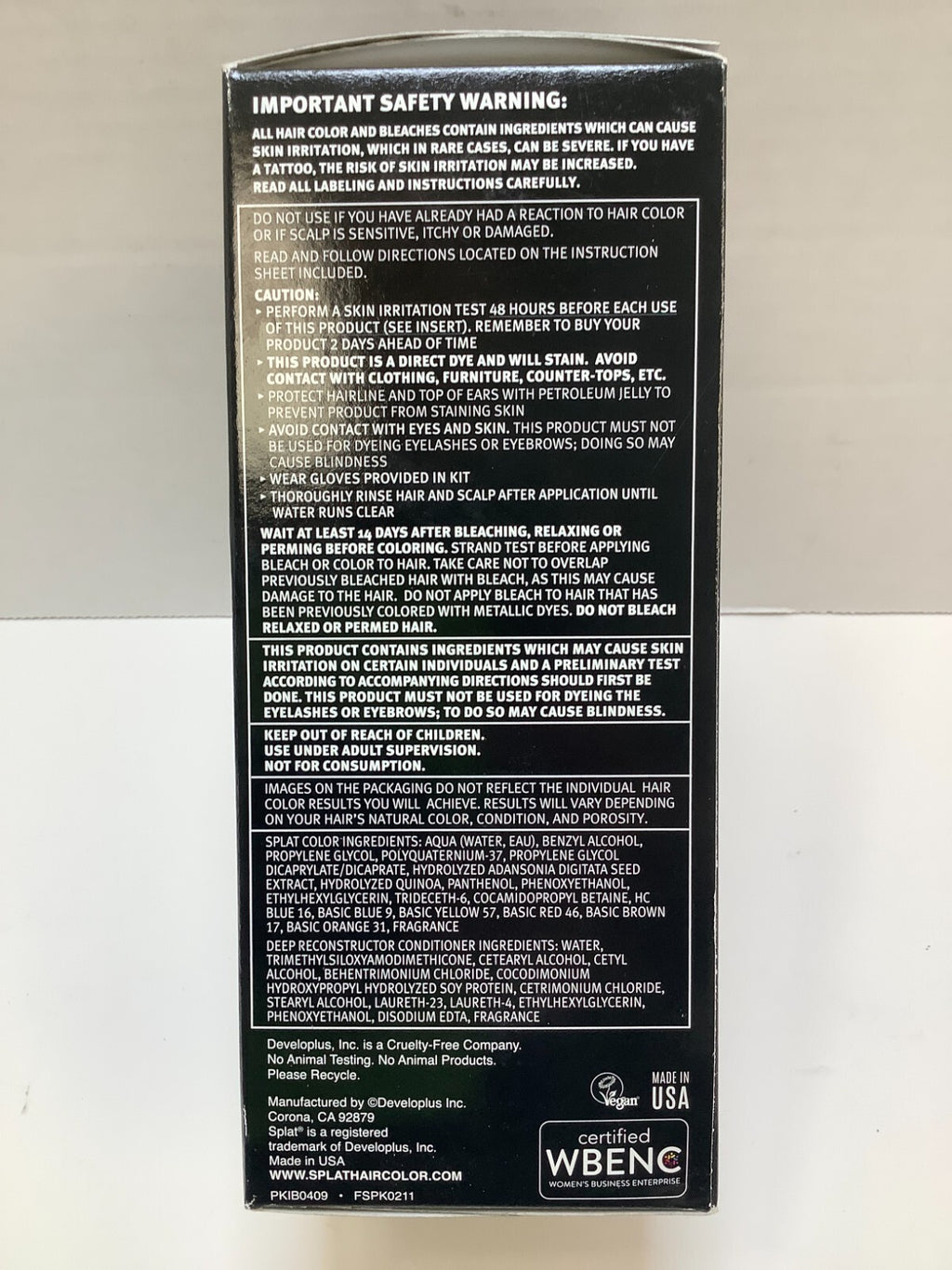 Splat Rebellious Colors Midnight Onyx Semi-Permanent Hair Dye – 3 Pack