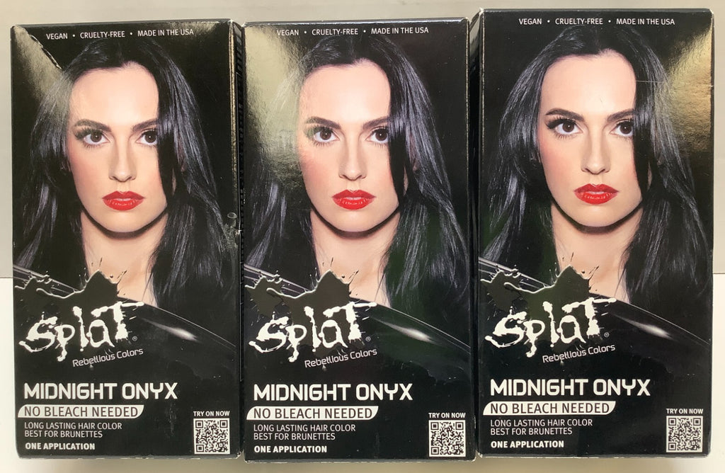Splat Rebellious Colors Midnight Onyx Semi-Permanent Hair Dye – 3 Pack