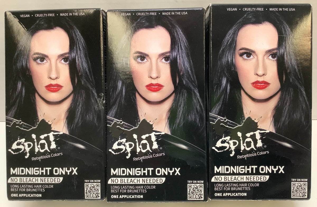 Splat Rebellious Colors Midnight Onyx Semi-Permanent Hair Dye – 3 Pack