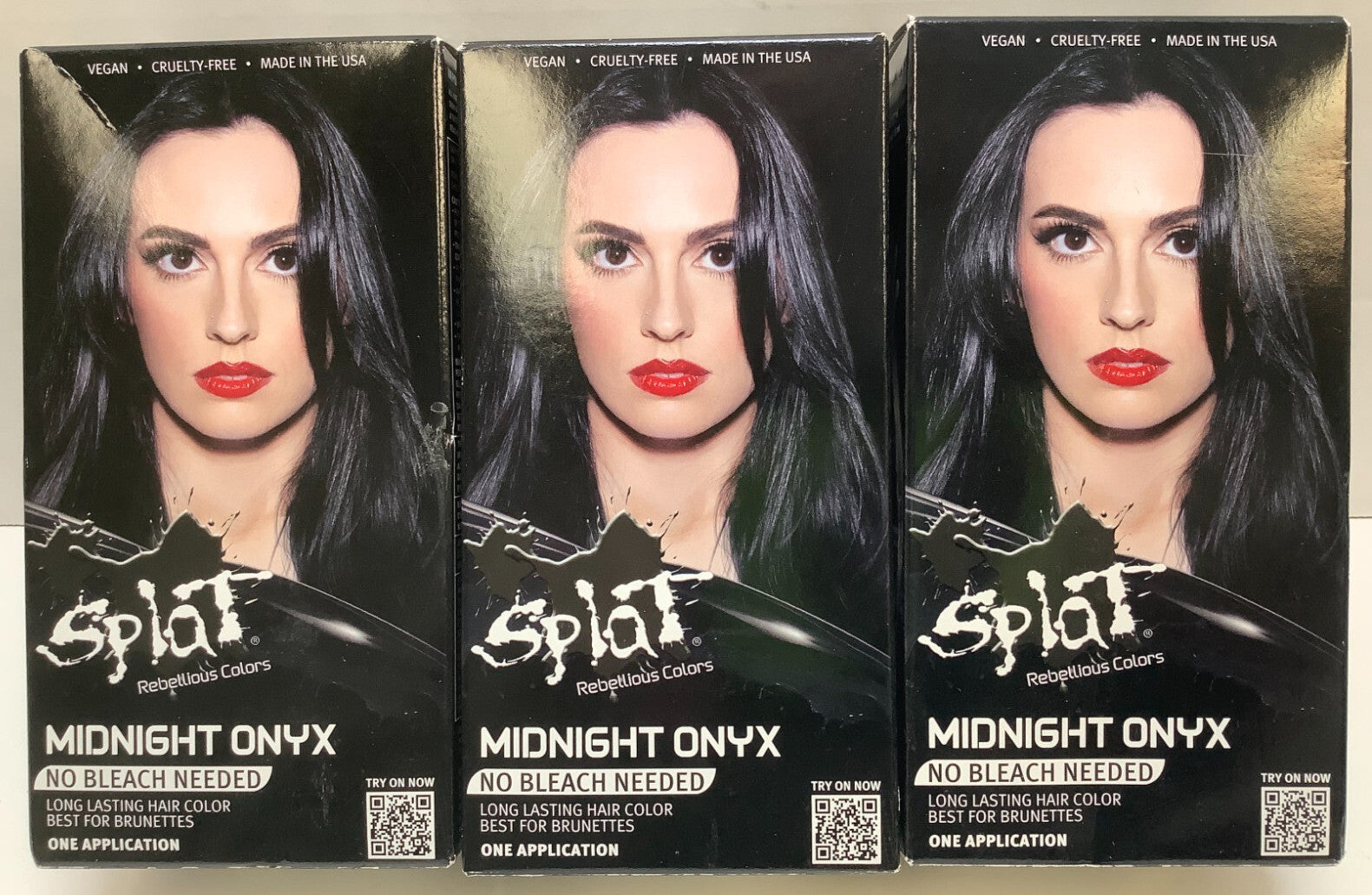 Splat Rebellious Colors Midnight Onyx Semi-Permanent Hair Dye – 3 Pack