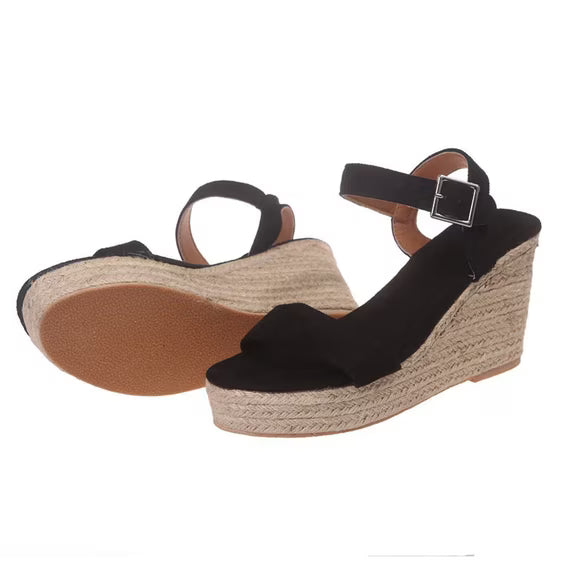 VICKI VICKI Women’s Platform Wedge Sandals – Black