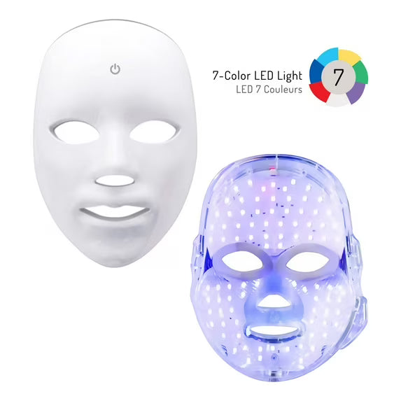 Pursonic 7-in-1 LED Light Therapy Face Mask – 7 Color Modes, White