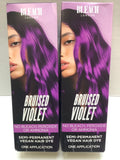Bleach London Bruised Violet Semi-Permanent Vegan Hair Dye – 2 Pack