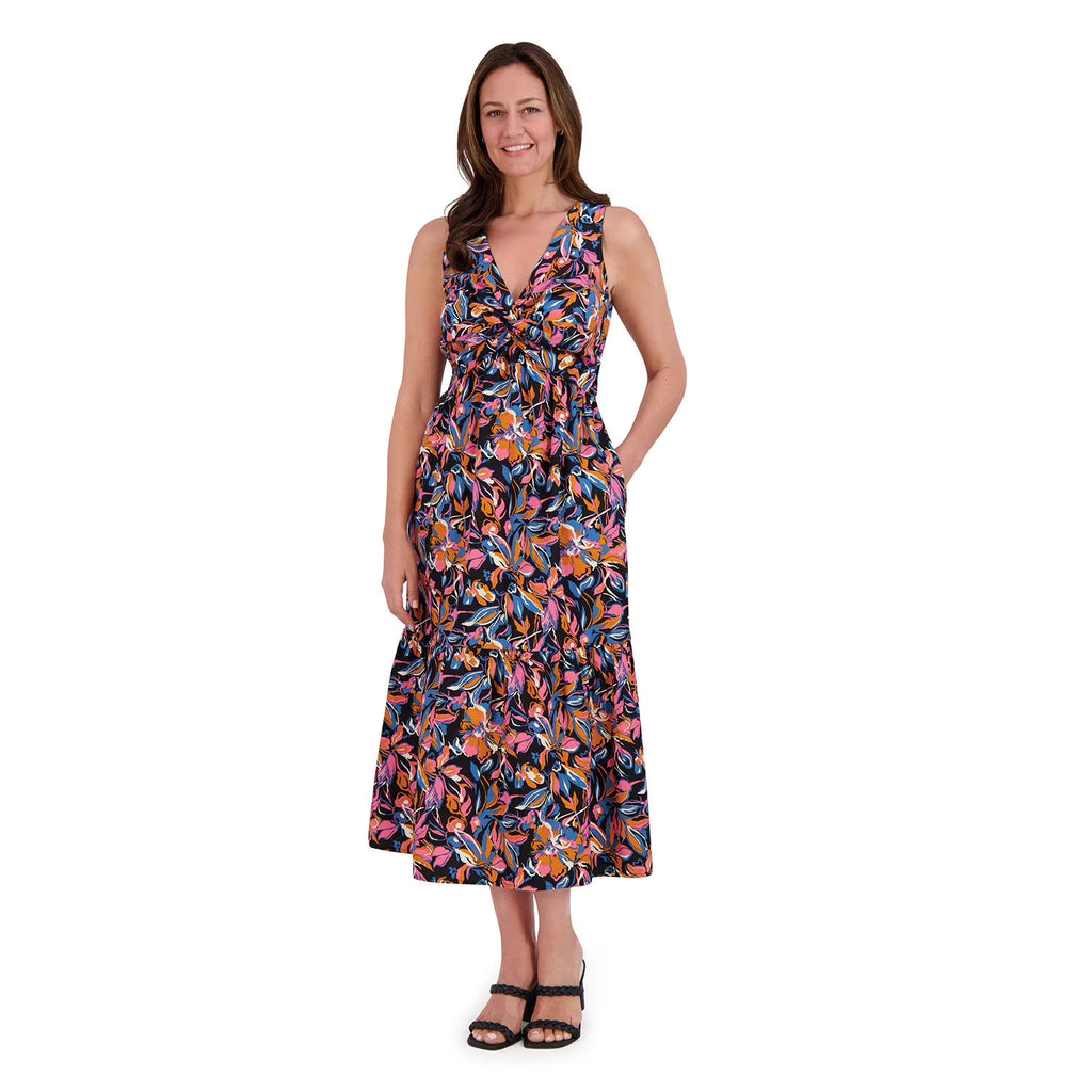 French Connection Women’s Floral Twist-Front Maxi Dress