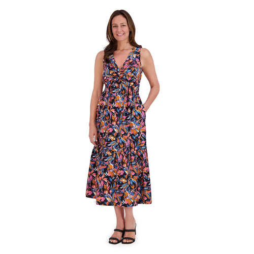 French Connection Women’s Floral Twist-Front Maxi Dress