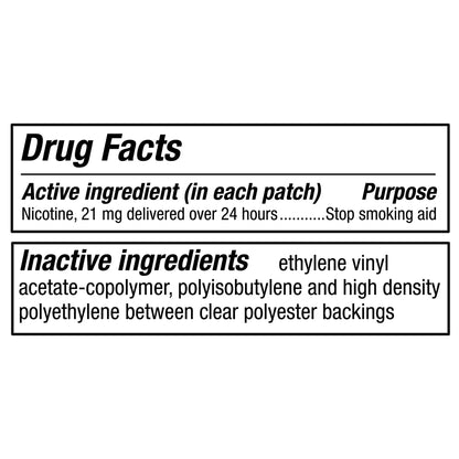 Equate Nicotine Transdermal System Step 1 — 21mg, 14 Count Clear Patches (Stop Smoking Aid)