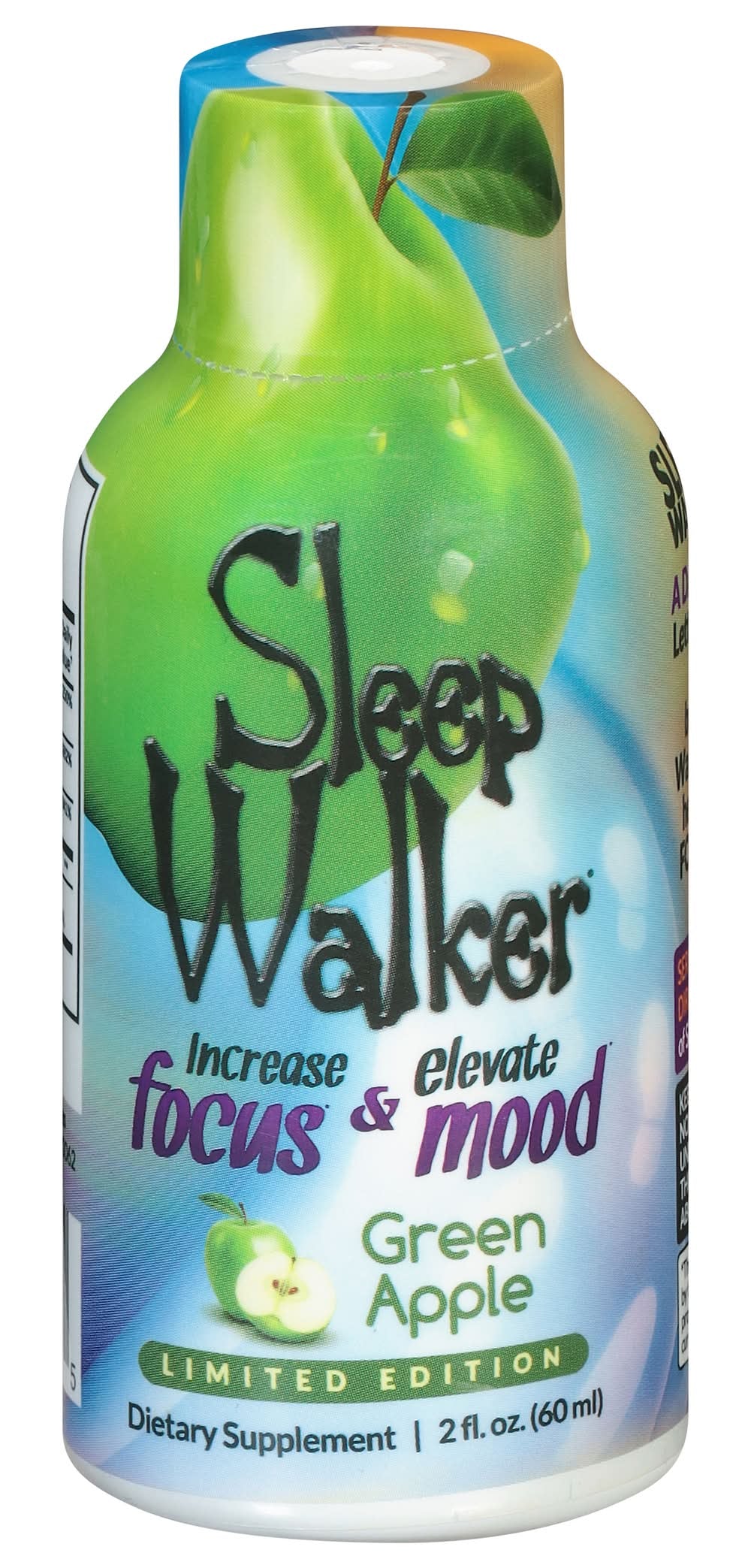 Sleep Walker Green Apple Focus & Mood Shot – 2 oz, 12 Pack