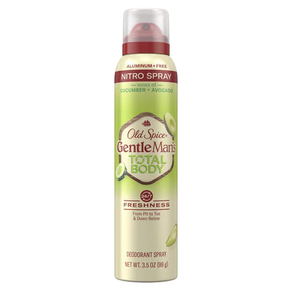 Old Spice GentleMan's Blend Total Body Deodorant Spray – Cucumber + Avocado