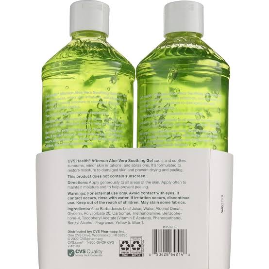 CVS Health Aftersun Aloe Vera Moisturizing Gel — 20oz Value Size (2-Pack Bundle)