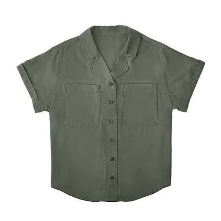 Member’s Mark Women’s Tencel Camp Shirt – Olive Green