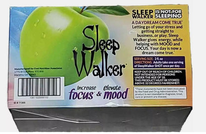 Sleep Walker Green Apple Focus & Mood Shot – 2 oz, 12 Pack
