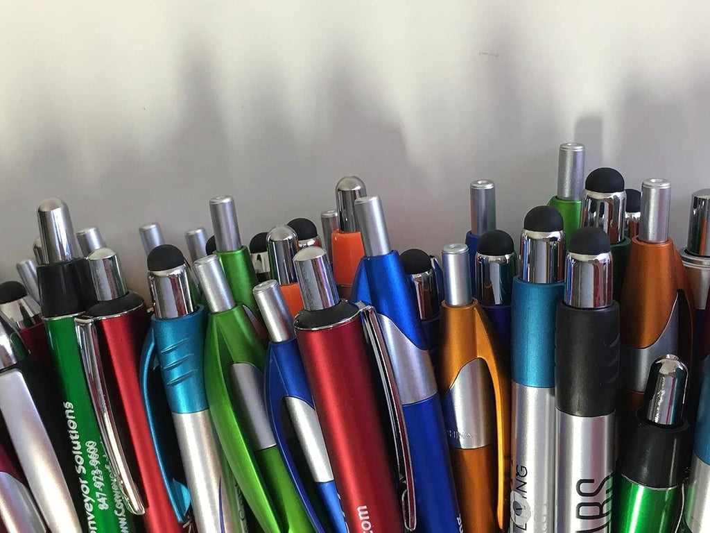 100-Count Assorted Misprint Stylus Pens – Retractable Ballpoint Pens