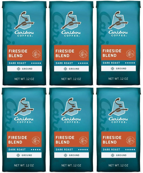 Caribou Coffee Fireside Blend Dark Roast Ground Coffee – 12 oz