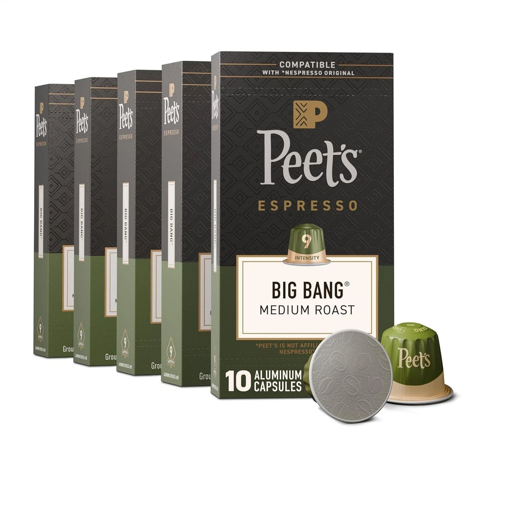 Peet’s Big Bang Espresso Capsules – 5 Boxes of 10, 50 Total