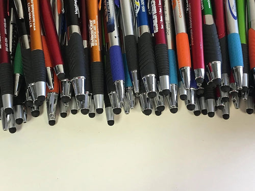 100-Count Assorted Misprint Stylus Pens – Retractable Ballpoint Pens