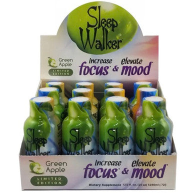 Sleep Walker Green Apple Focus & Mood Shot – 2 oz, 12 Pack